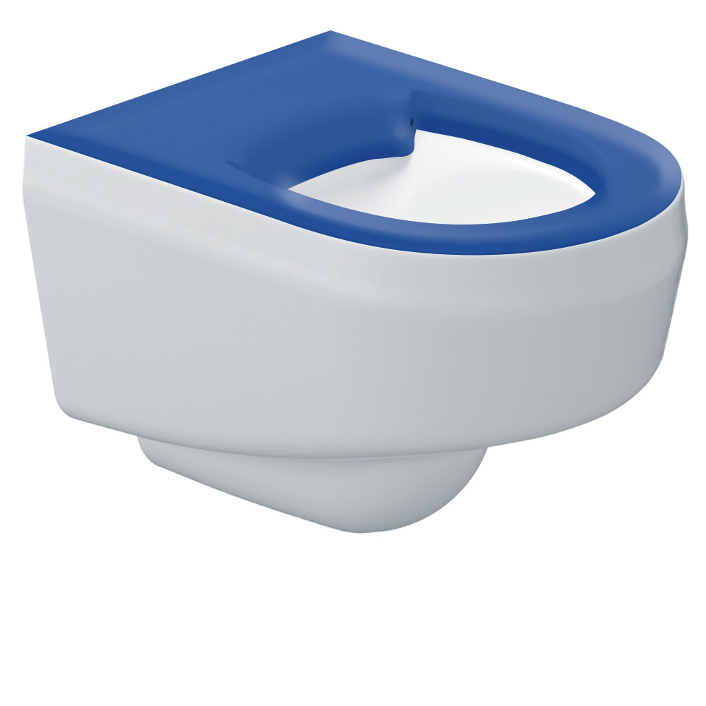 High Security Wall Hung WC Pan with Blue Top Dart Valley Systems