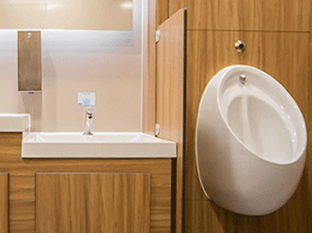 Wash basin and urinal flushing