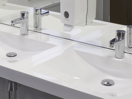 Miranit composite double wash basin