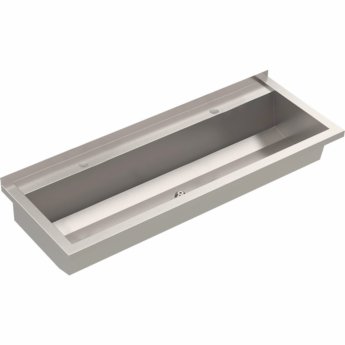 PL12T-UK Planox 1200mm stainless steel washtrough with 2 tap holes