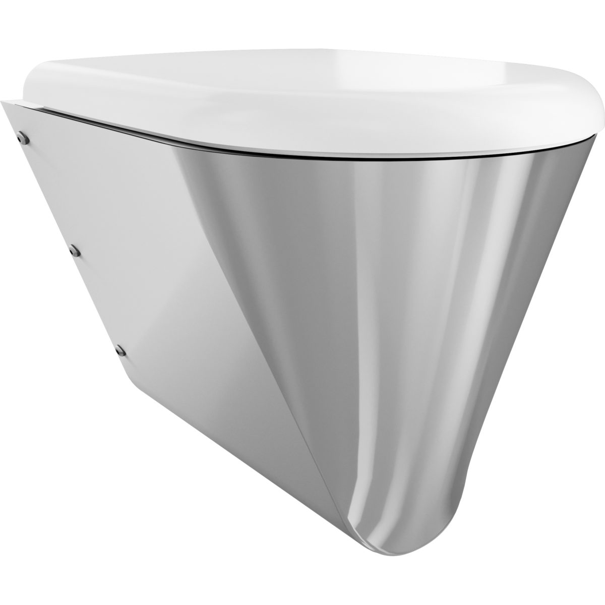 CMPX592WN Campus wall mounted push fit WC pan with white seat and lid