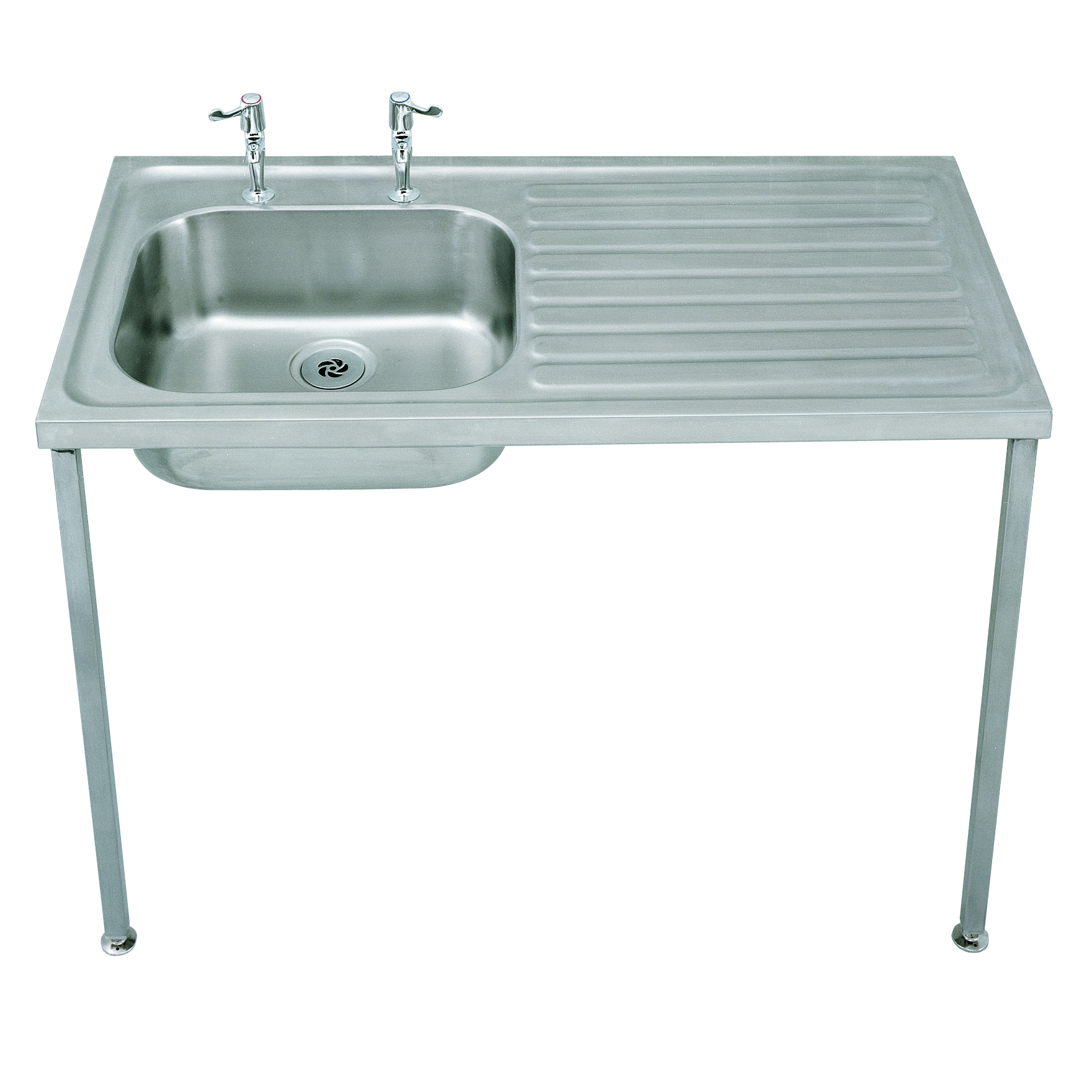 Single bowl, single right hand drainer sit on sink