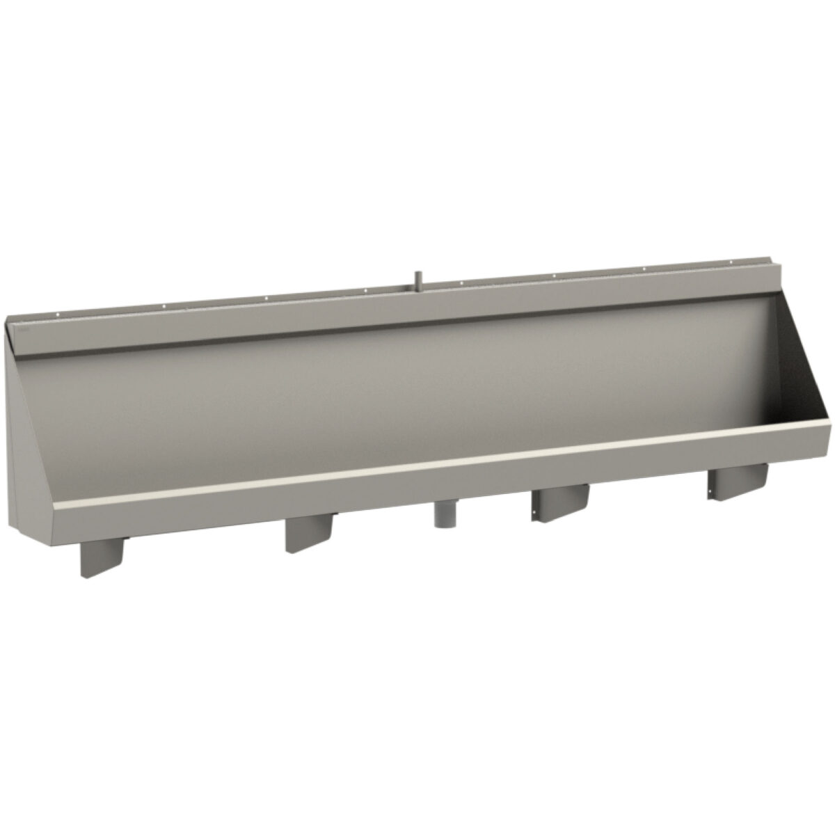 2400mm Wide urinal trough - concealed sparge