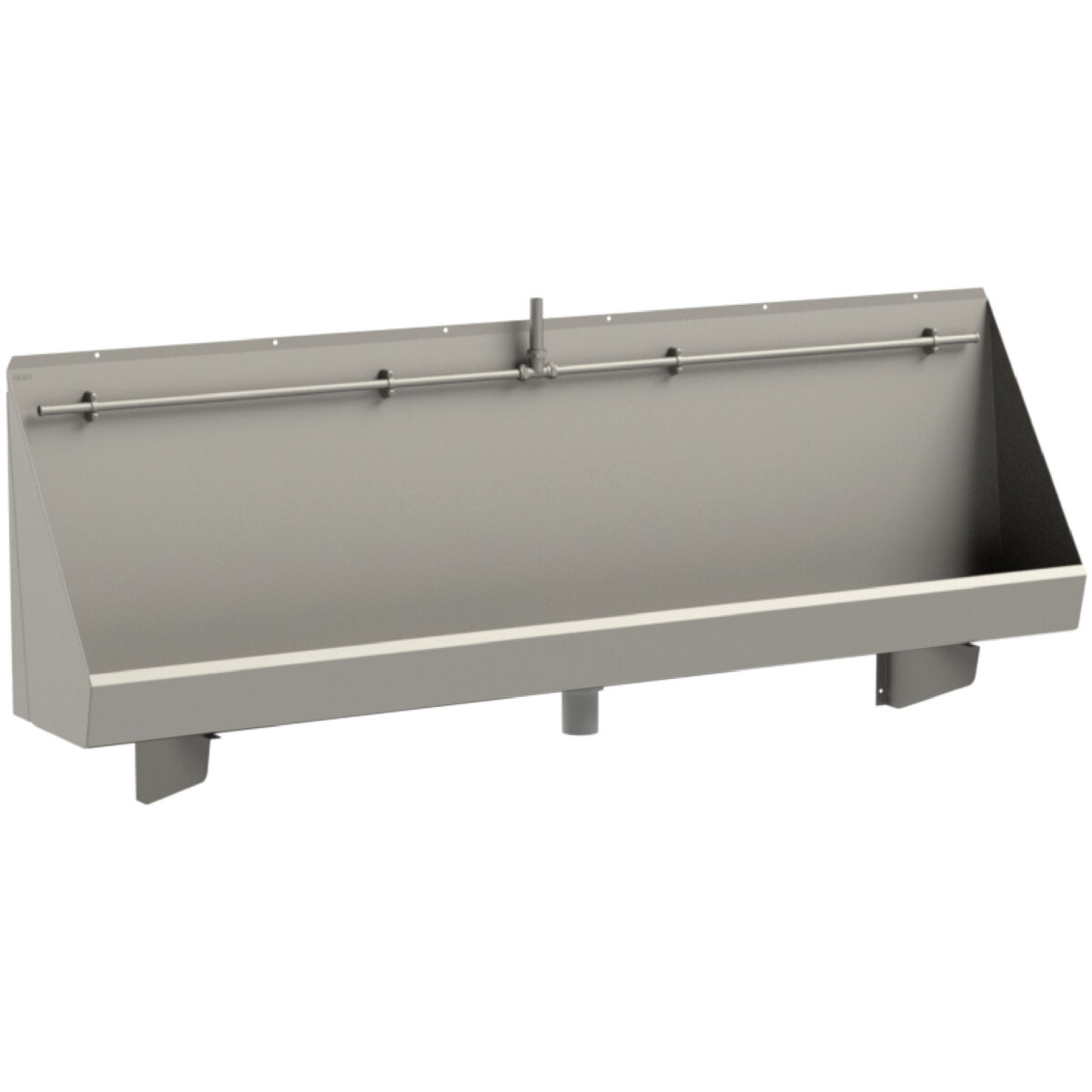 1800m wide centinel urinal trough - exposed sparge